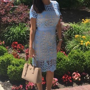 Baby blue lace dress